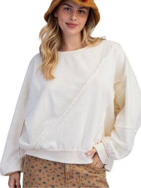 192:  EASEL NWT SWEATSHIRT ECRU (H8)